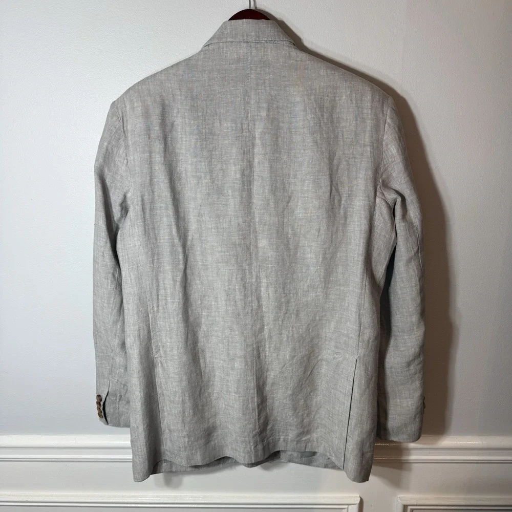 Mens 48 Linen Blazer Jacket‎ 2 Button Sport 1/4 Lined Luxury MINT Casual Summer